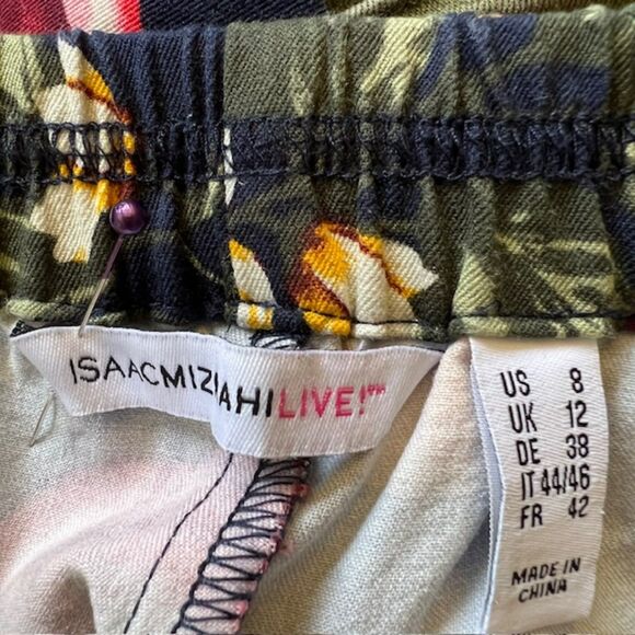 NWOT ISAAC MIZRAHI ORANGE BLOSSOM FLORAL PEDAL PUSHER CAPRIS SIZE 8 - Picture 8 of 8